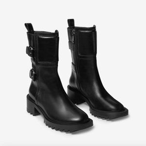 Tamara Mellon Perfecto Boot - Black Vitello Leather - Size 7.5 US / 37.5 EU